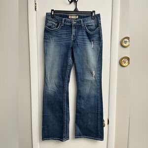 BKE Kate Stretch Wide Boot Cut Leg Jeans 32W/32 1/2 L